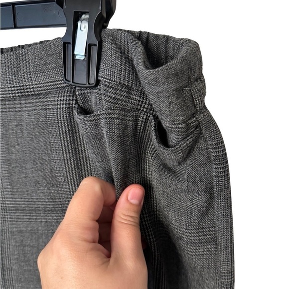 Catherines Gray Plaid Pull On Elastic Petite Pants Size OXWP 14-16WP - Picture 6 of 13